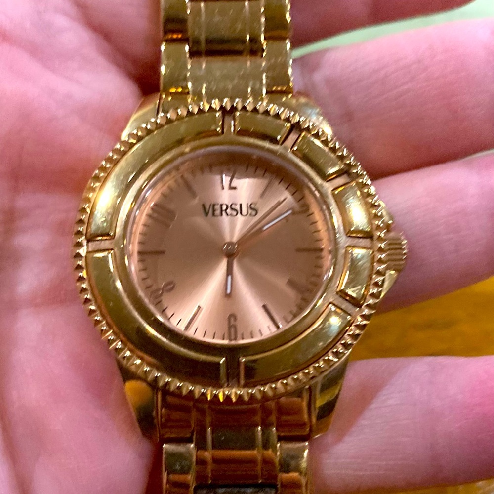 Beautiful Versace Versus rose gold watch.